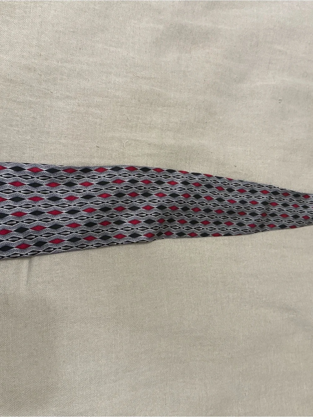 Tesoro Rosso Uomo Moda Silk Geometric Tie